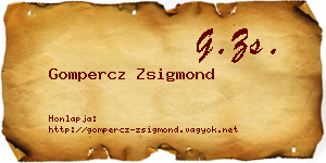 Gompercz Zsigmond névjegykártya